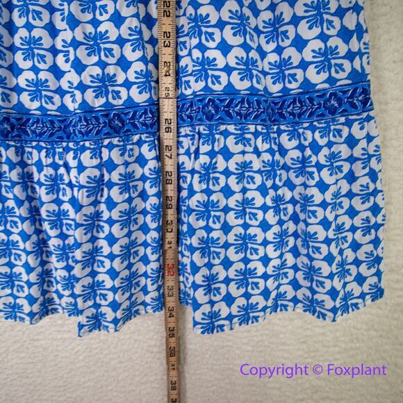 New! Vineyard Vines Hydrangea Geo Tiered‎ Dress blue, size tag marks XL - Picture 10 of 16